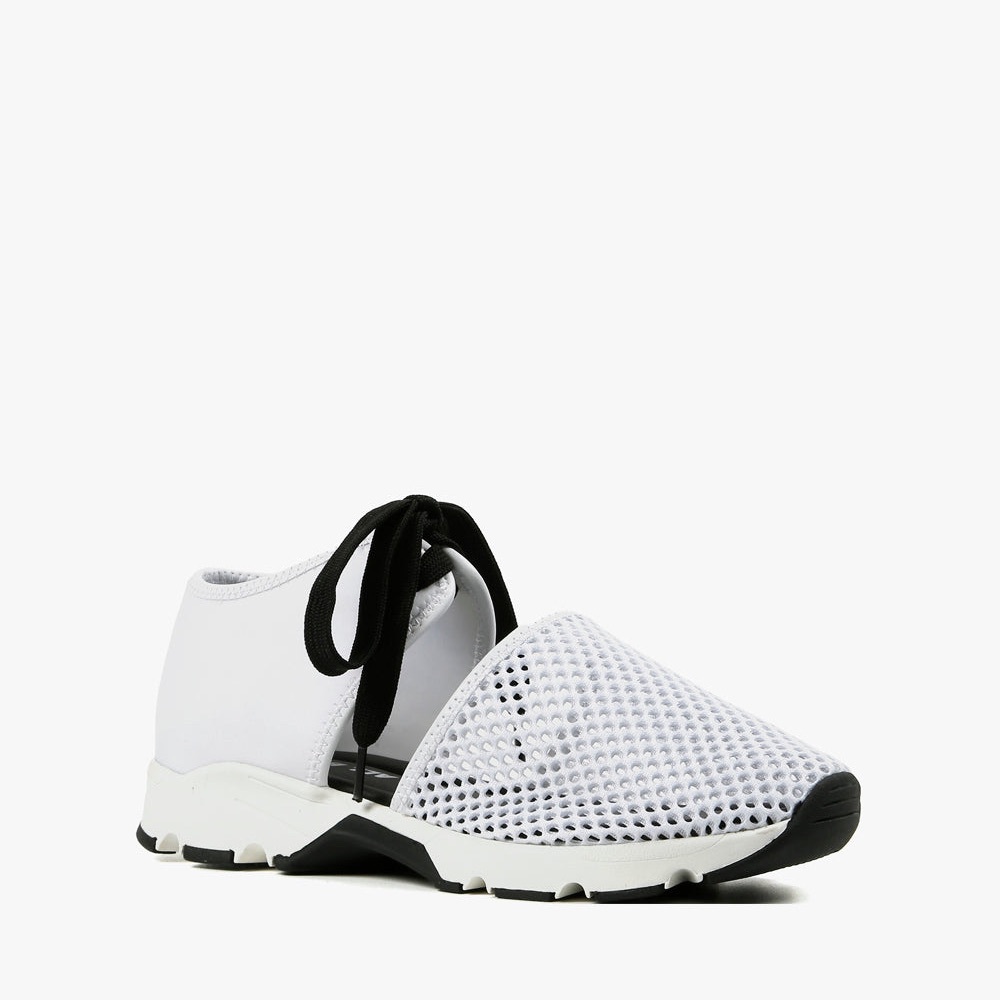 All Black White Mesh Lace Sneakers | Size 39 | Like New